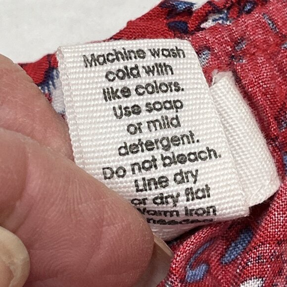 Japna Dress Women L Red Floral Strapless Maxi Tassel Slit Ruffle Beach Vacation - Picture 10 of 10